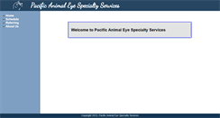 Desktop Screenshot of pacificanimaleyes.com